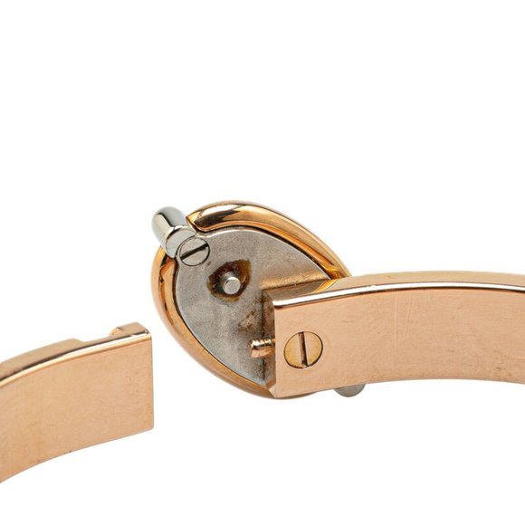 Hermes Mini Click Chaine d'Ancre Bangle Gold Blue Polaire Plated Women's HERMES - Picture 4 of 6